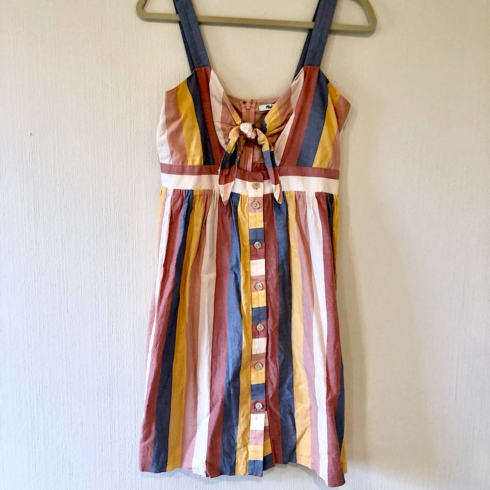 Madewell Striped Multi Color Dress Size 8